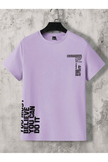 COHERENT Unisex Men/Women Belıeve Custom Printed Oversize Cotton T-Shirt