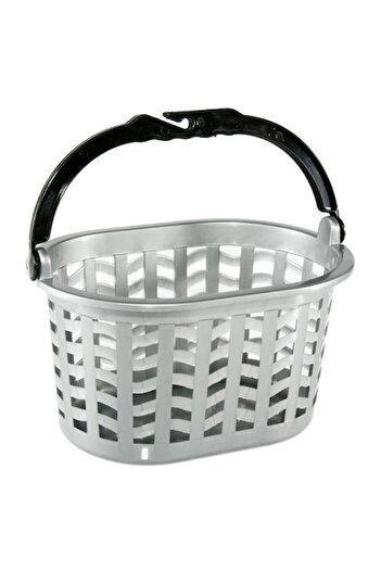 SyaMAG Suspended Plastic Basket, Zig-Zag Model, Grey and Black, 22x15x12cm