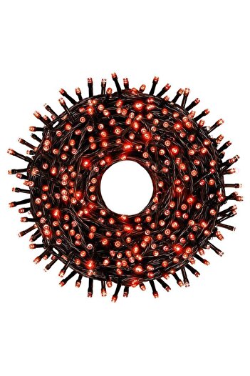 SIKS Linear Christmas Installation, Indoor/Outdoor, 50m Roll, 8 Light Effects, Red, Black Wire