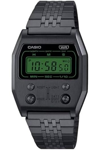 Casio Vintage Digital Stainless Steel Unisex Watch Black