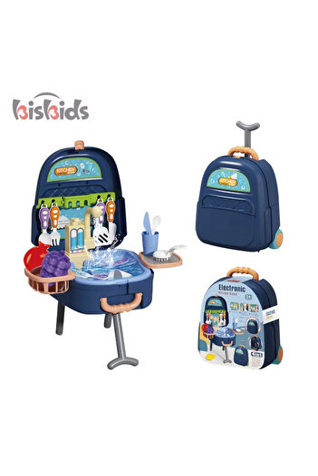 Yelajoy 4-in-1Kitchen Playset,with Water Circulation System, with Real Faucet & Drain Basket,for 3+ Years