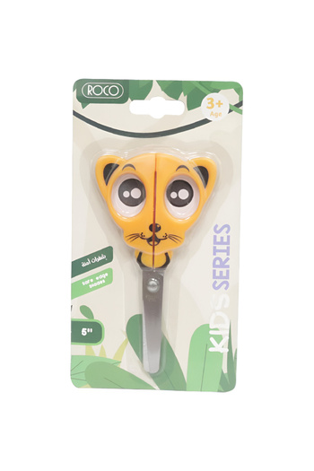 Roco Kids Scissors - 5.25 in (13.34 cm) | Safe for Either Hand, School & Craft Use