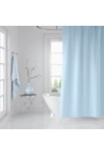 Tropikhome Shower Curtain with 12 Rings, Size 180x200cm Blue
