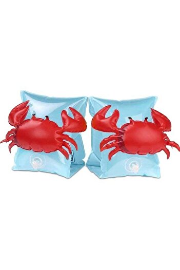 fulina 2Pcs Inflatable Swimming Armbands for Kids,Crab,Custom Designed for Kids at the Age of 3-6 Year,Blue