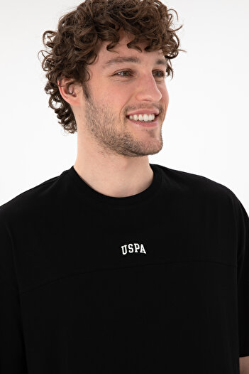 U.S. Polo Assn. Erkek Comfort Fit Bisiklet Yaka Siyah Tişört 50306017-VR046