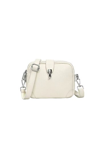 delis Geanta de dama, Eira GT3350, piele naturala, Crem