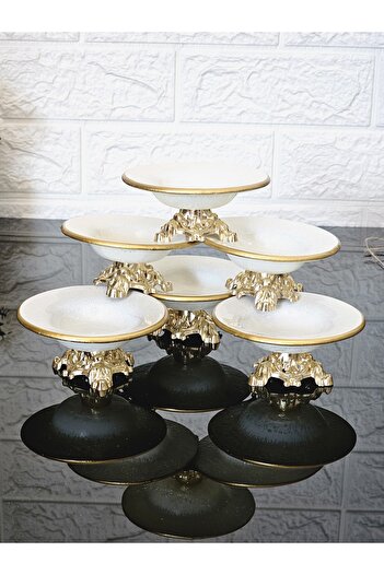 Barok Lokumluk krem gold 6 lı
