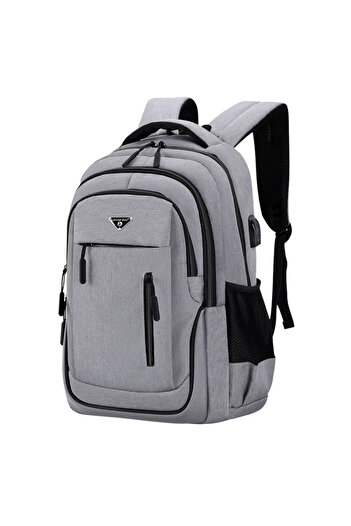 delis Jenson GT1480 men's backpack, USB port, gray