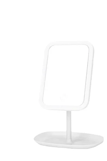 huitich Adjustable LED Makeup Mirror with Storage Tray White