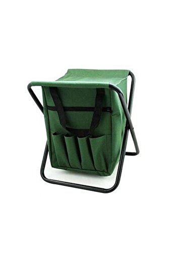 Strend Pro Mini skládací židle, zahradní, kempovací, rybářská, s taškou, zelená, max. 80 kg, 25x27x32 cm