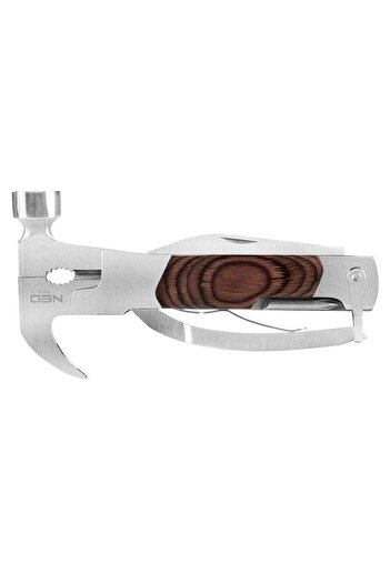 NEO Tool, multifunctional knife, 13 in 1, Survival model, wooden handle,