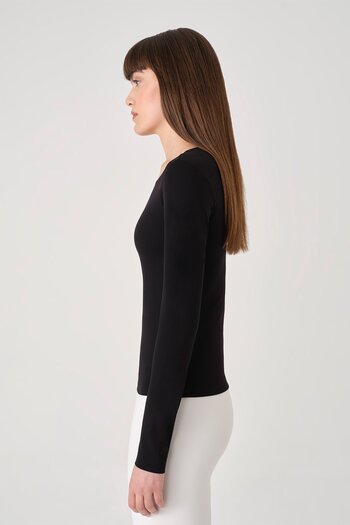 UP&FIT Long Crop Push up Light Black