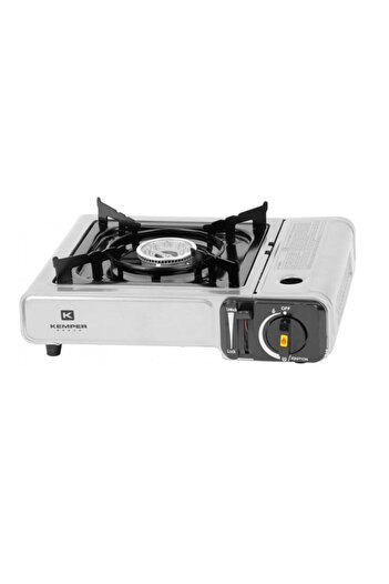 KEMPER Aragaz smart camping, portabil, 2.06 kW, un arzator, aprindere piezo-electrica, 36x31x9 cm,