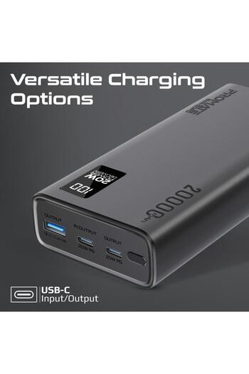 Promate Promate 20000mAh Compact Portable Battery with USB-C™ Port