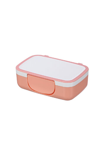 Felli Lol Bento Rectangular Snack Box White and Peach
