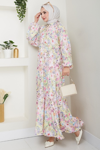 InStyle Φόρεμα Mango Viscose Κίτρινο