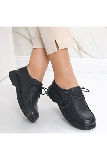 Signo Women's Casual Black Shoes Made of Genuine Leather Esana, 39