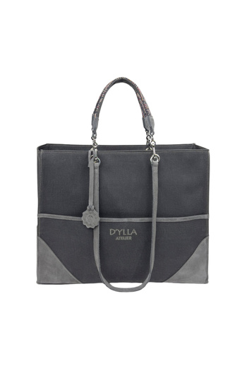 D'ylla Atelier Women's Shoulder Bag from the Valeria Series - Tote Bag - Anthracite