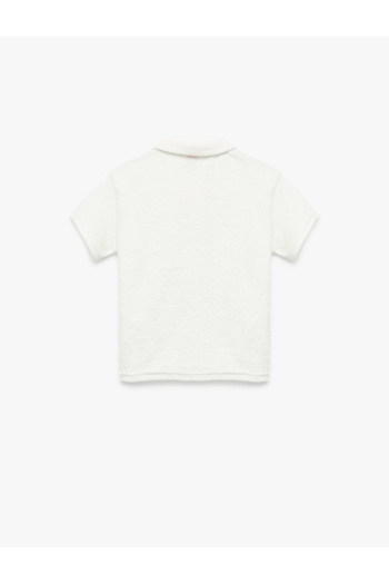 Koton Cotton Short Sleeve Button Polo Neck T-Shirt