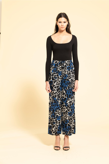 MİRAŞE MODA Viscose Flower in & Out Pocket Trousers