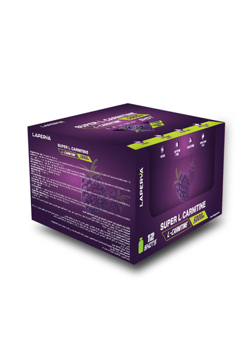 Laperva Super L-Carnitine 5000 mg, Blueberry Shot (12 x 60 ml), Improves Athletic Performance