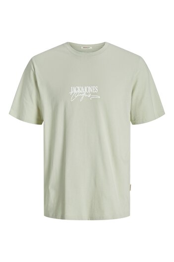 Jack & Jones J&J T-Shirt Ανδρικό μπλουζάκι με λογότυπο στο στήθος με στάμπα Water Green