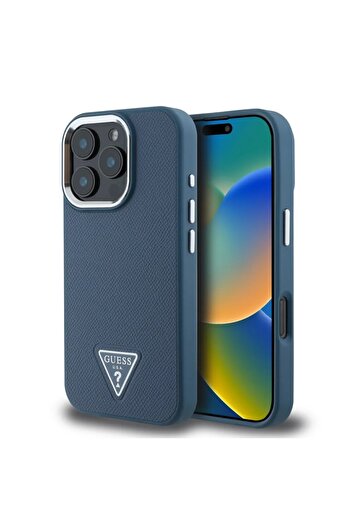 Guess Luxury Original iPhone 16 Pro Case - Stylish French Design with Wireless Charging Support