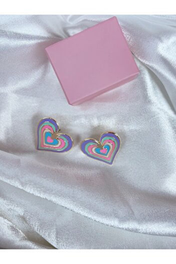 DORA-SS Earrings Heart Detailed Colorful New Season Trend