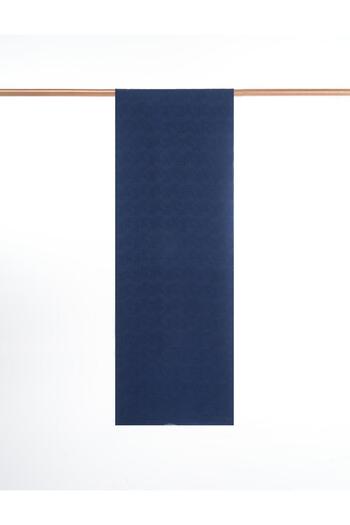 Kayra Monogram Jacquard Viscose Woven Shawl Navy Blue