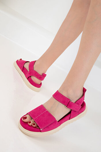 SOHO Fuchsia Suede Women's Sandals 20696