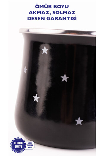 EMAYlab Star Patterned Enamel Coffee Pot (Can Be Used on All Stoves)