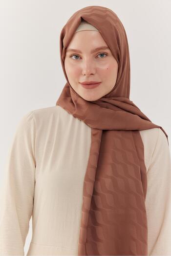 MİRSOY SCARF Yali Silky Jacquard Shawl - Μοτίβο κυμάτων