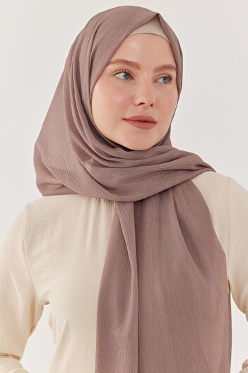 MİRSOY SCARF Dark Mink Glittered Yoryo Shawl