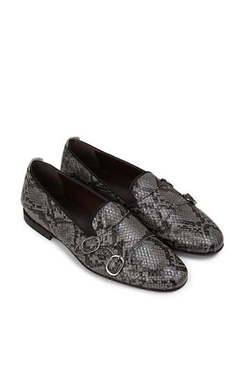 Deery Gray Women's Double Buckle Ballerinas