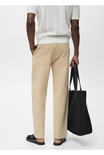 MANGO Man Pamuklu keten regular fit jean pantolon
