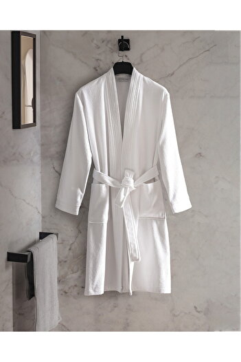 Madame Coco Gestreifter Kimono-Unisex-Bademantel