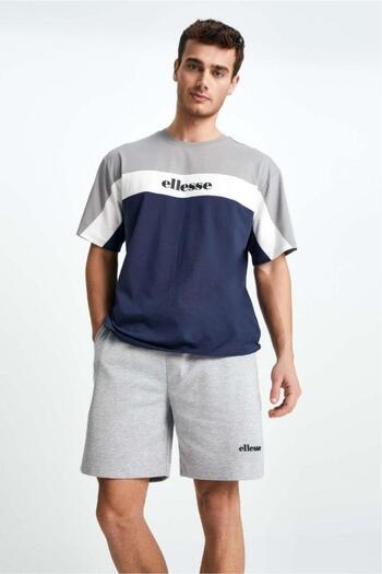 Ellesse Men's Short Sleeve Navy Blue T-Shirt Em172