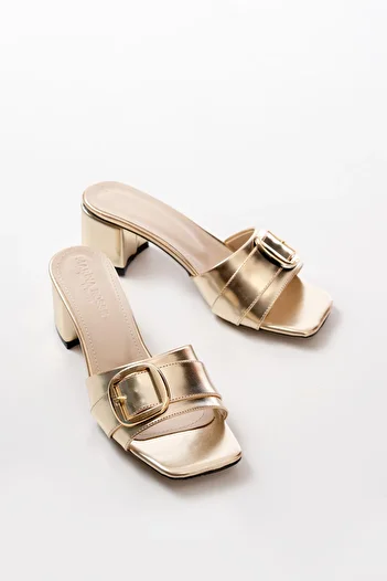 marinarosse Gold Women's Heeled Slippers