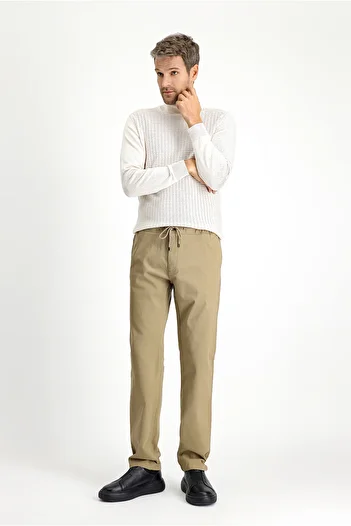 Kiğılı Παντελόνι με κορδόνι με ελαστική μέση Lycra Slim Fit