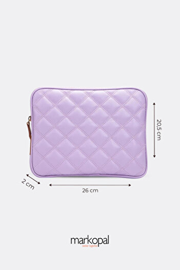 MORCA Unisex iPad Air iPad Pro & Matepad & Galaxy Tablet Case 11" Leather Quilted -Lilac