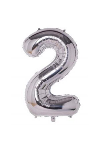 Deniz Party Store 40" Inch 100 cm (2) Number Foil Balloon Silver Gray