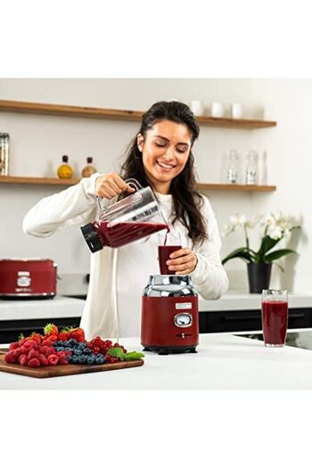 Westinghouse Retro Food Blender - 600 Watt Liquidiser Blender for Kitchen - Smoothie Maker with 1.5