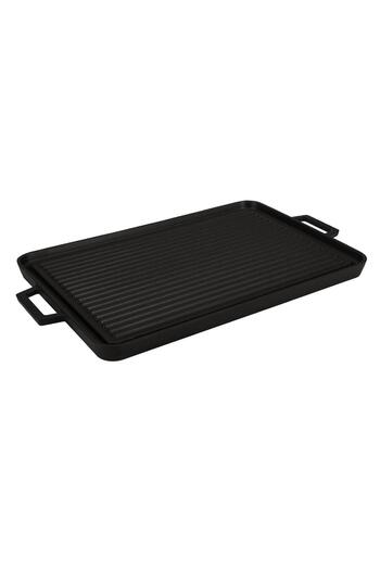 Lava 29x44 Cm Reversible Cast Rectangular Grill Pan - Iron Solid, Double Handle Size