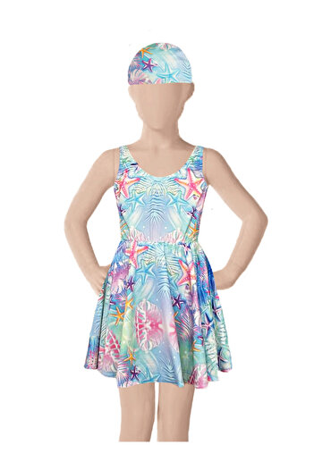 By Piera Girl's Skirted Swimmer Swimsuit
