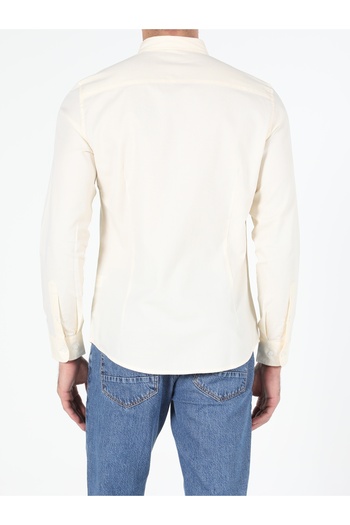 Colin's Сlim Fit Shirt Neck Прямий чоловічий сорочка з довгими рукавами