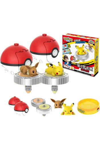 Choice1 Pikachu Charmander Pokemon Ball Battle Gyro Toy Pikachu Charmander Mewtwo Pocket Monsters Action Fig