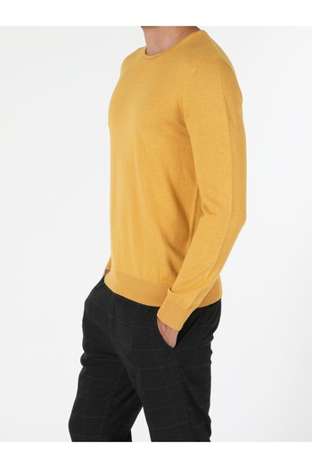 Colin's Regular Fit Yuvarlak Yaka Erkek Sari Kazak