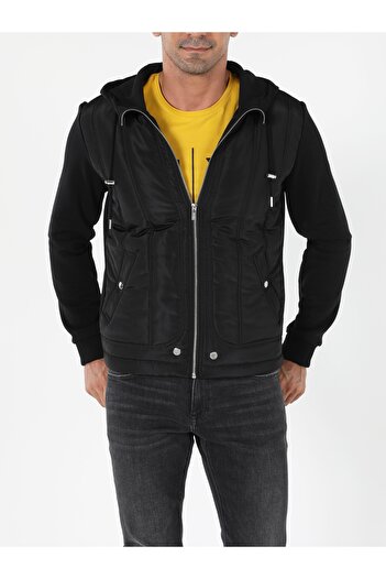 Colin's Ανδρικό μαύρο παλτό Slim Fit