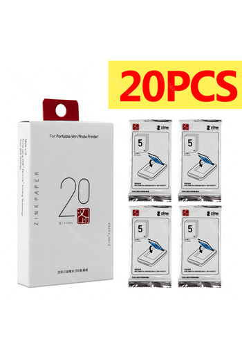 Choice 20pcs Photo Paper Original MT53 Self-adhesive Photo Paper 2x3 Inch Sticky-Backed Photo Paper For HPR