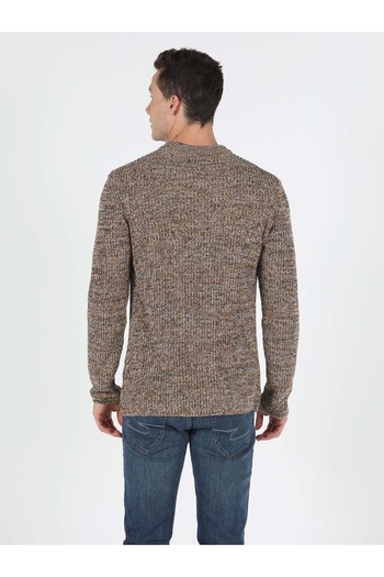 Colin's Regular Fit Crew Neck Men's Saffron Sweater Cl 1051590